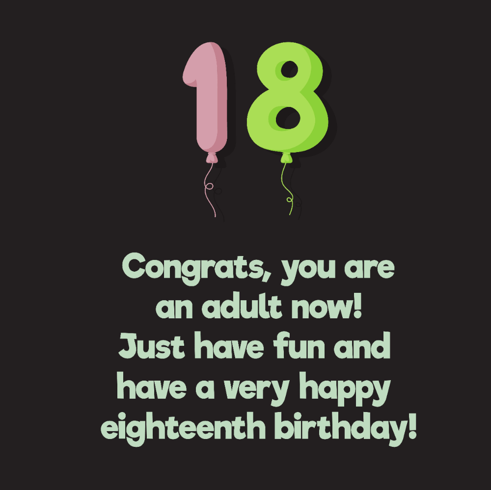 Happy Birthday Wishes for 18 | Best 18th Birthday Messages