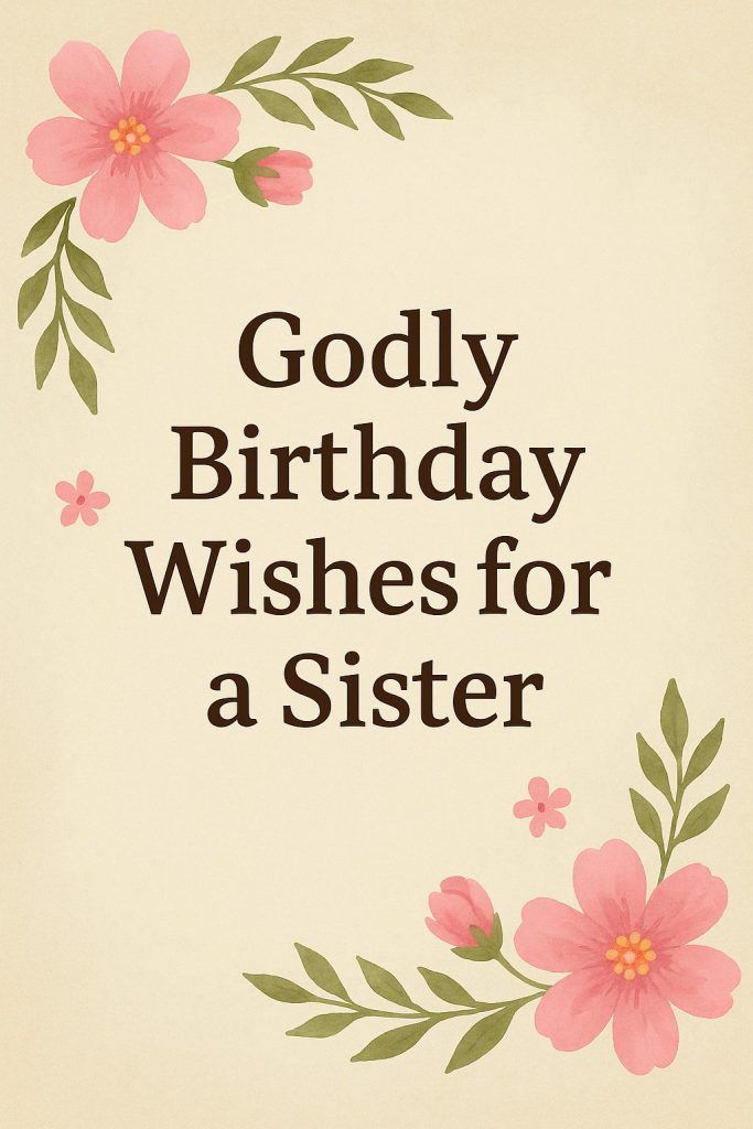 Godly Birthday Wishes for a Sister: Heartfelt Blessings