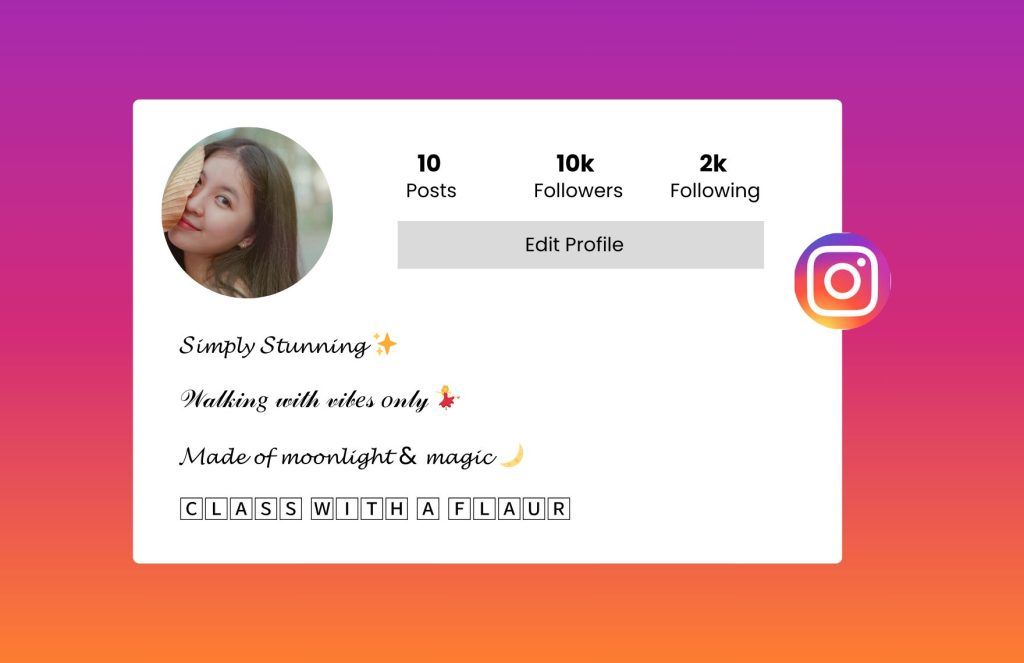 Insta Bio for Girl Stylish Font – Cute, Trendy & Aesthetic Ideas