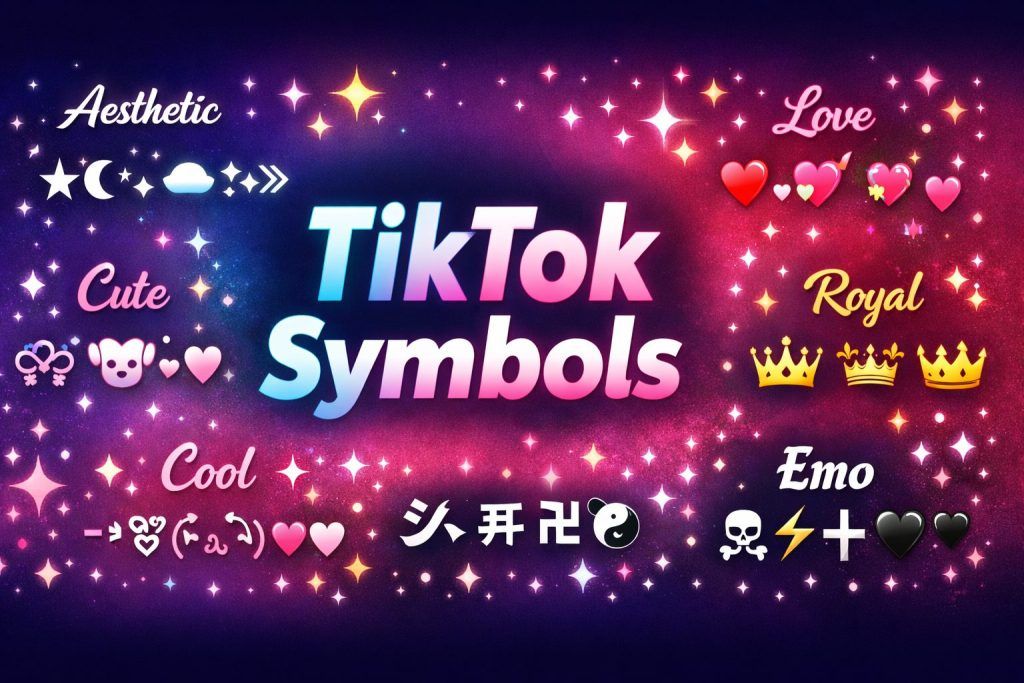 TikTok Symbols: Copy Paste Aesthetic & Trending Icons