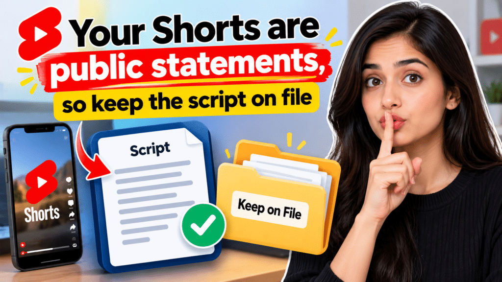 Your Shorts are public statements, so keep the script on file